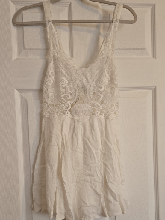 Boutique 1861 Dresses & Skirts - Boutique 1861 White Lace-Detail Romper